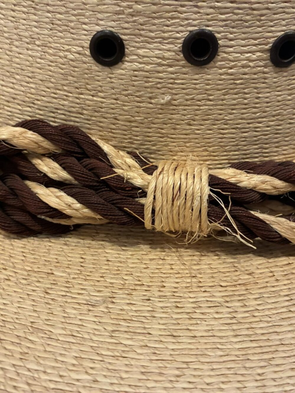 Vintage Straw Boater Hat w/ Braided Horsehair Band & Tassel - Picture 6 of 13